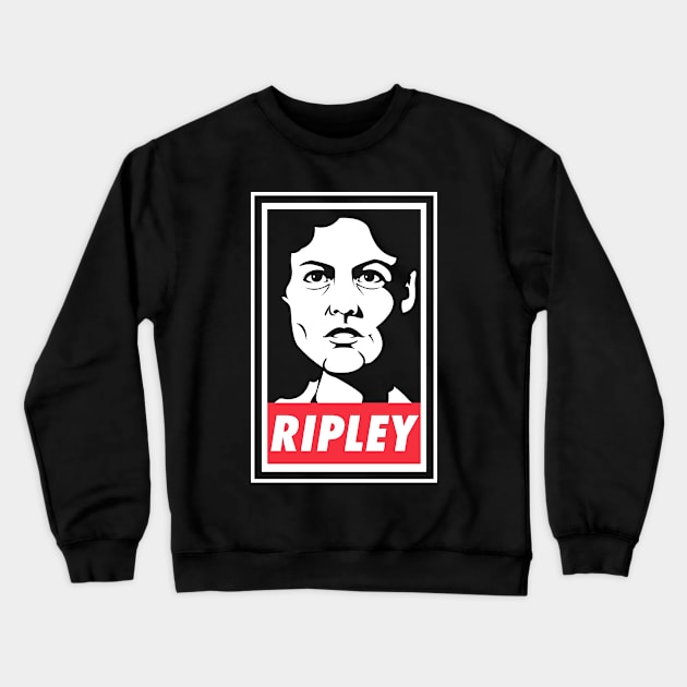 RIPLEY black tee Crewneck Sweatshirt by Samtronika